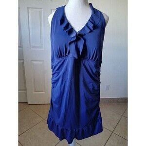 Jaclyn‎ Smith Swimsuit Dress Size 22W Navy Bathing Suit Swim Beach Wear Modest